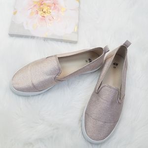 H&M GOLD SPARKLE WOMEN'S SHOES SIZE 9